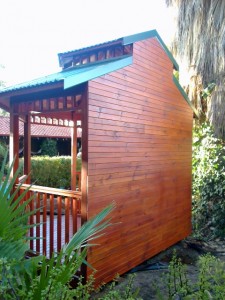 Wall  with Tongue and groove lining board