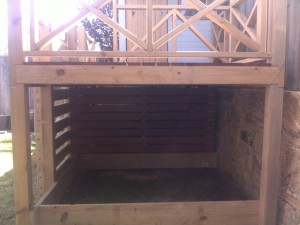 Sandpit under cubby 