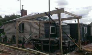 Roof frame for Flat Patio